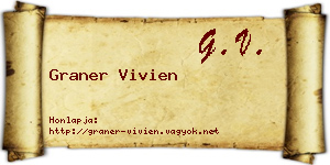 Graner Vivien névjegykártya